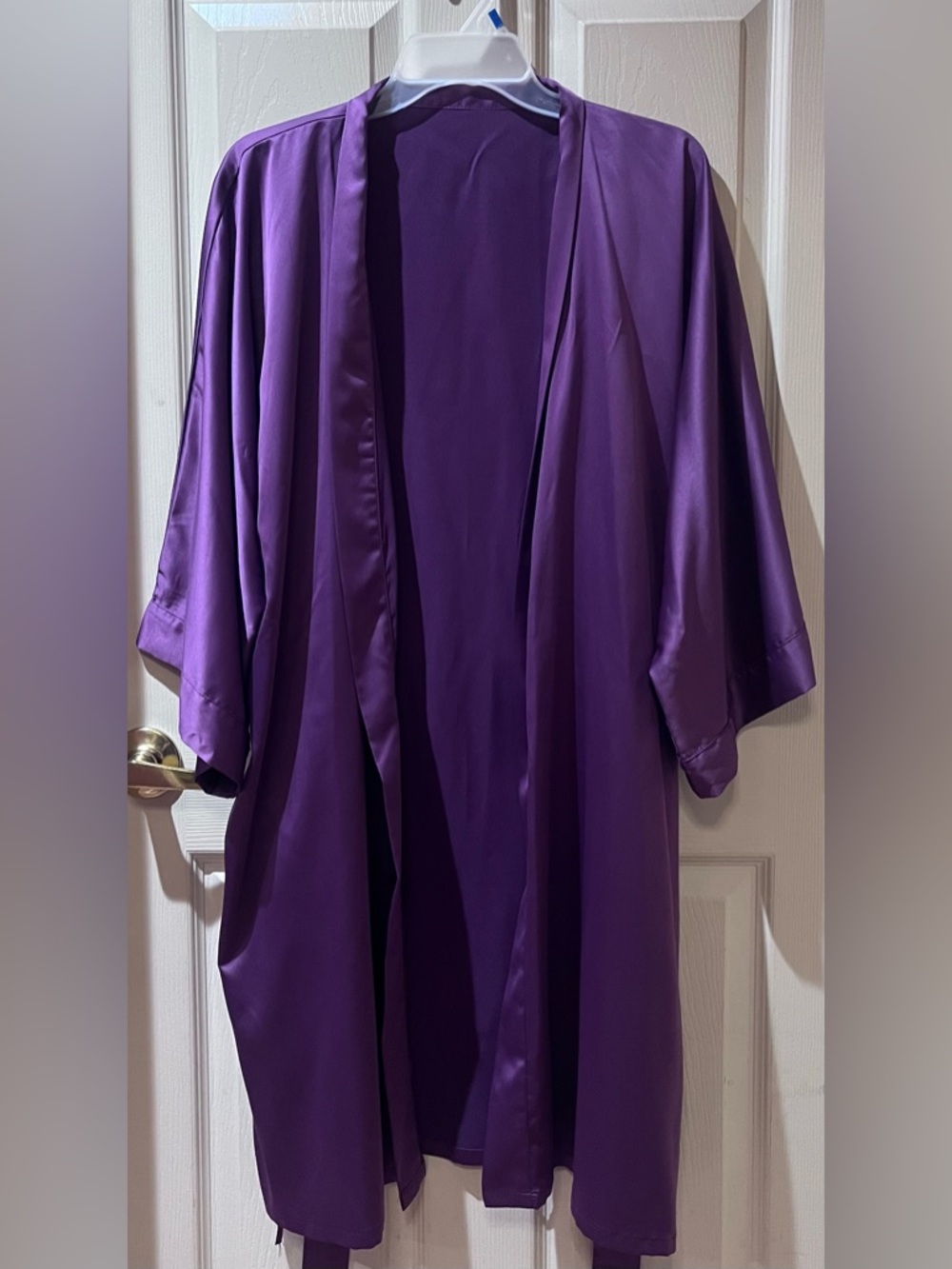 Silky Purple Kimono Robe, Size 2X